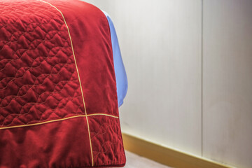 Luxurious mini suite stateroom cabin room onboard luxury cruise ship cruiseship ocean liner with...