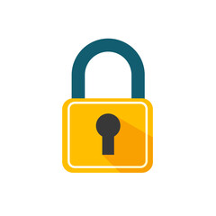 Padlock, security, safety – vector icon