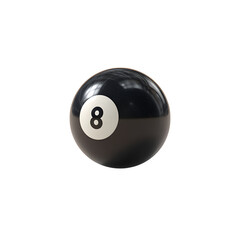 Black eight ball, 3d rendered Isolated on transparent background