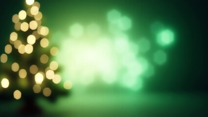Obraz premium Abstract Green Bokeh Background 
