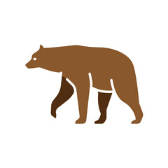 himalayan black bear color flat icon for digital and print projects.
