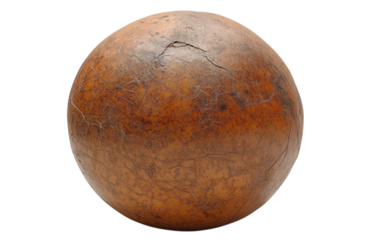 Round cracked brown object