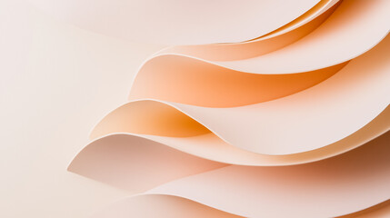 Elegant abstract waves with soft pastel hues, creating a harmonious blend of shapes and colors.