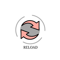 Reload icon vector 