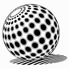 black and white sphere