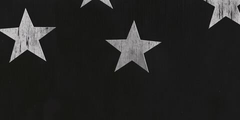 A textured black background featuring faint white stars, symbolizing unity and patriotism in design.