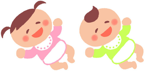 赤ちゃん 女の子と男の子