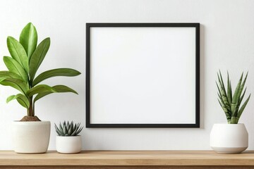 Highlighting the versatility of a picture frame in simple interior decor.