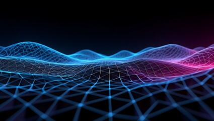 Abstract digital wave form background illustrating technology networks and communication concepts