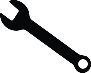 wrench silhouette vector illustration.