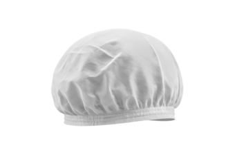 White Disposable Bouffant Cap Hygiene Headwear isolated on transparent baackground
