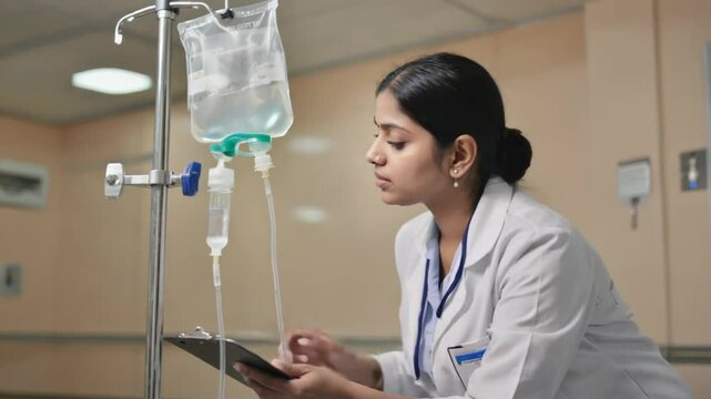 Edema preparing the intravenous (IV) infusion bag