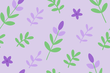 soft lilac and moss green flower sprigs 