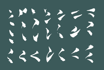calligraphy and ink brush stroke collection and abstract brush stroke set