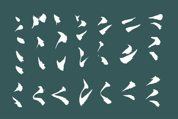 Fototapeta premium calligraphy and ink brush stroke collection and abstract brush stroke set