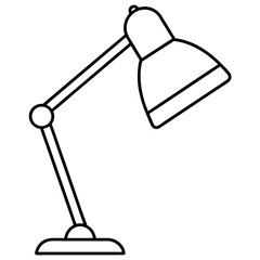 Modern lamp line art vector illustration 