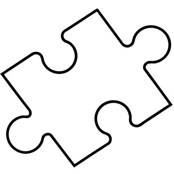 recommend clip art: Puzzle piece missing line art vector illustration 