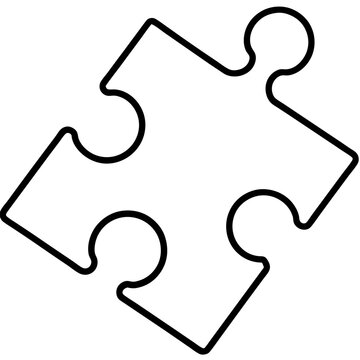 recommend clip art: Puzzle piece missing line art vector illustration 