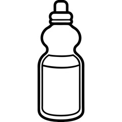 Water bottle line art vector illustration