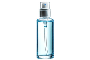 Spray bottle with blue liquid