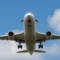 Airplane Landing: Stunning Aerial View of Aircraft Approach