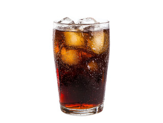 glass of cola with ice