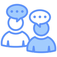 Communication Icon Outline Blue