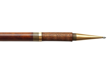 Closeup of a wooden pen tip