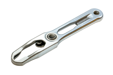 A metal clamp on black back