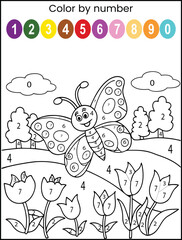  butterfly color by number