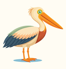 Herons vector illustration. heron with white.
