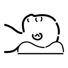 手書き_仰向け_人物_ベクター素材_15