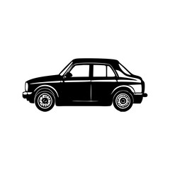 Fototapeta premium Exceptional Black Vehicle Silhouette Symbol Icon Perfect for Design Projects
