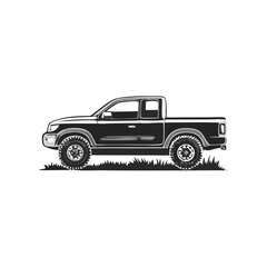 Powerful Pickup Truck Graphic Vehicle Silhouette Symbol Icon Perfect for Logos & Designs
