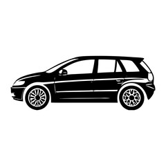 Dramatic Black Canvas Vehicle Silhouette Symbol Icon Perfect for Design Projects