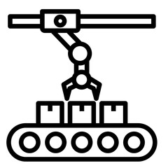 Assembly Line  Icon Element For Design	