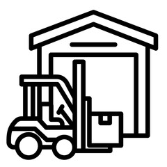 Warehouse  Icon Element For Design	