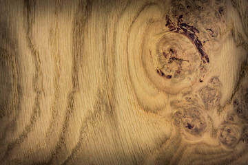 the texture of natural wood. wooden board. the panel is made of natural wood. oak, pepper, knots, frame, place for text or object, vignetting, horizontal