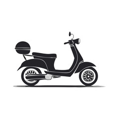 Obraz premium Stylish Scooter Illustration Vehicle Silhouette Symbol Icon A Classic Design