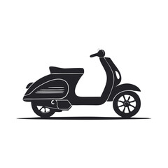 Fototapeta premium Stylish Scooter Illustration Vehicle Silhouette Symbol Icon Vector Graphic for Design Projects