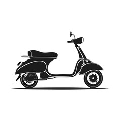 Fototapeta premium Classic Vespa Scooter Vehicle Silhouette Symbol Icon A Timeless Design