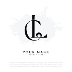 LC CL initial letter handwriting and luxury monogram logo
