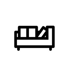 sofa living rooom line icon