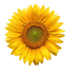 Close-up of a vibrant sunflower against a black background.