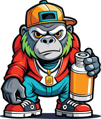 vector illustration of cartoon character