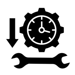 Equipment Downtime  Icon Element For Design	