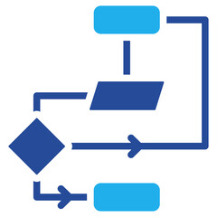 Obraz premium Flow Chart Icon Dual Tone Color
