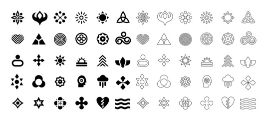 Wellness and Self-Care Line Icons Set – Vector Symbols of Fitness, Meditation, Relaxation, Nutrition, Mental Health and Stress Relief