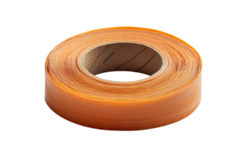 Orange Electrical Tape Roll Close up Photography Adhesive Insulation Protection Repair on transparent background