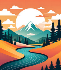 Mountain vector illustration